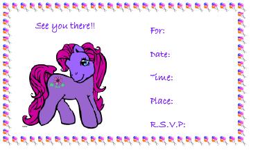my little pony invitation